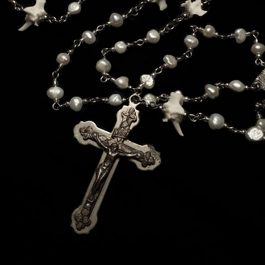 Bone and pearl rosary