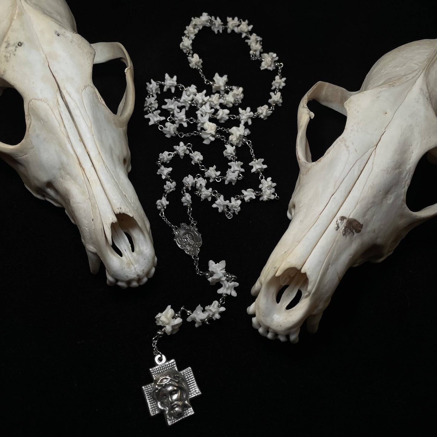 Bone Rosary with Vintage Components