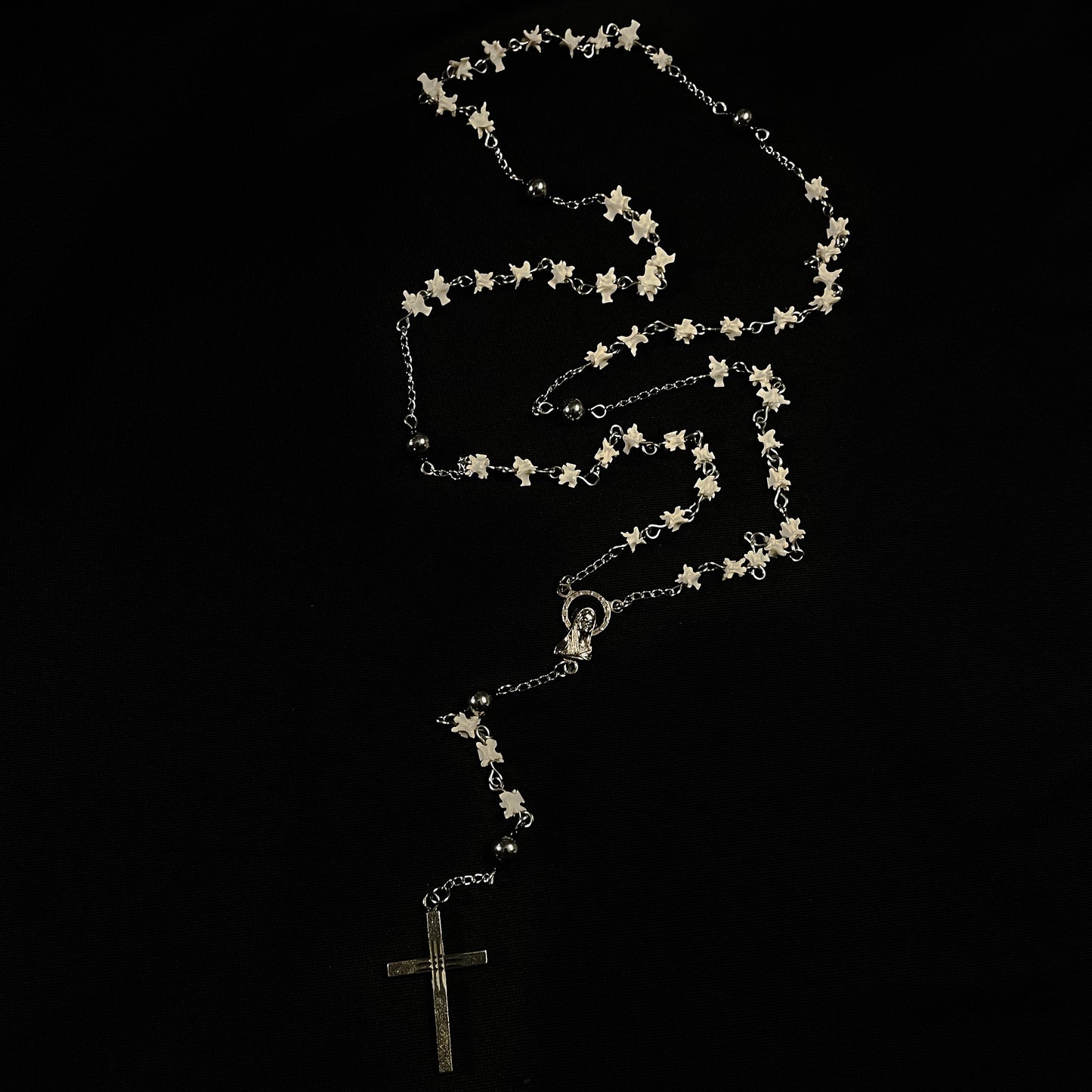 Bone Rosary—Stainless Steel