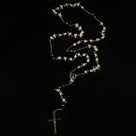 Bone Rosary—Stainless Steel