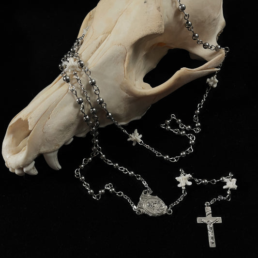 Stainless Steel & Bone rosary