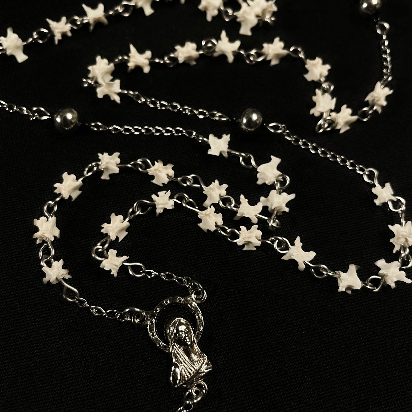 Bone Rosary—Stainless Steel