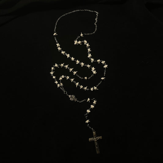 Bone rosary w/ chain