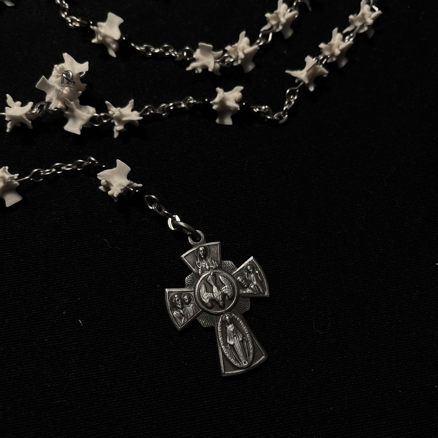 Bone rosary w/ vintage components