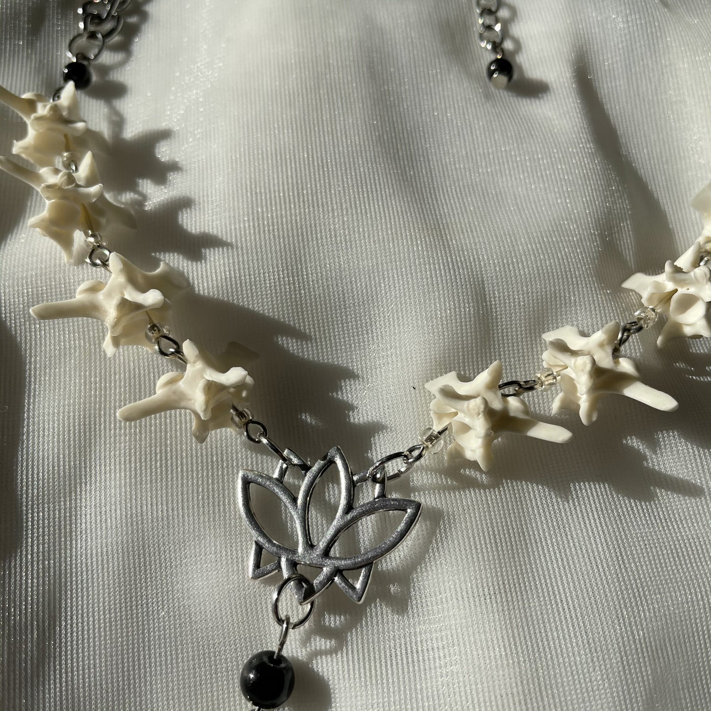 Lotus & bone choker