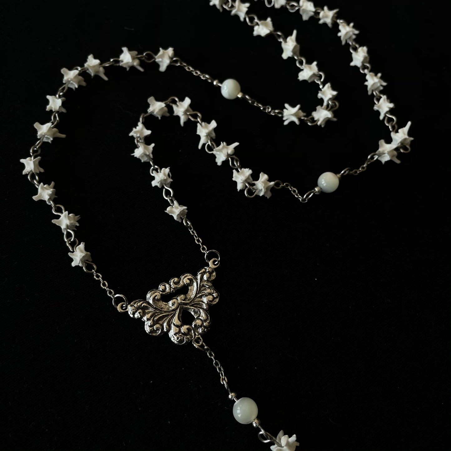 Bone rosary w/ labradorite