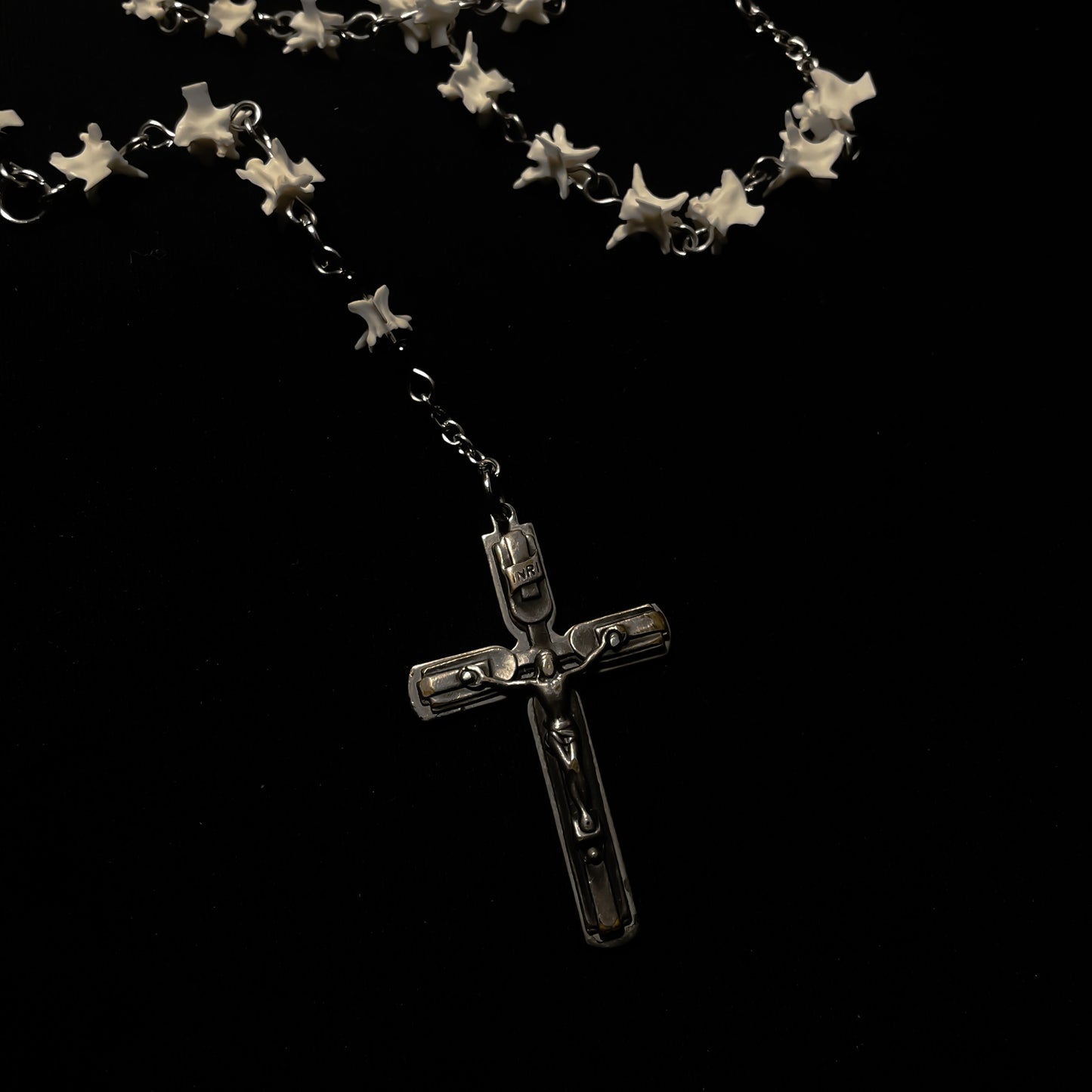 Bone rosary w/ chain