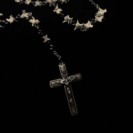 Bone rosary w/ chain