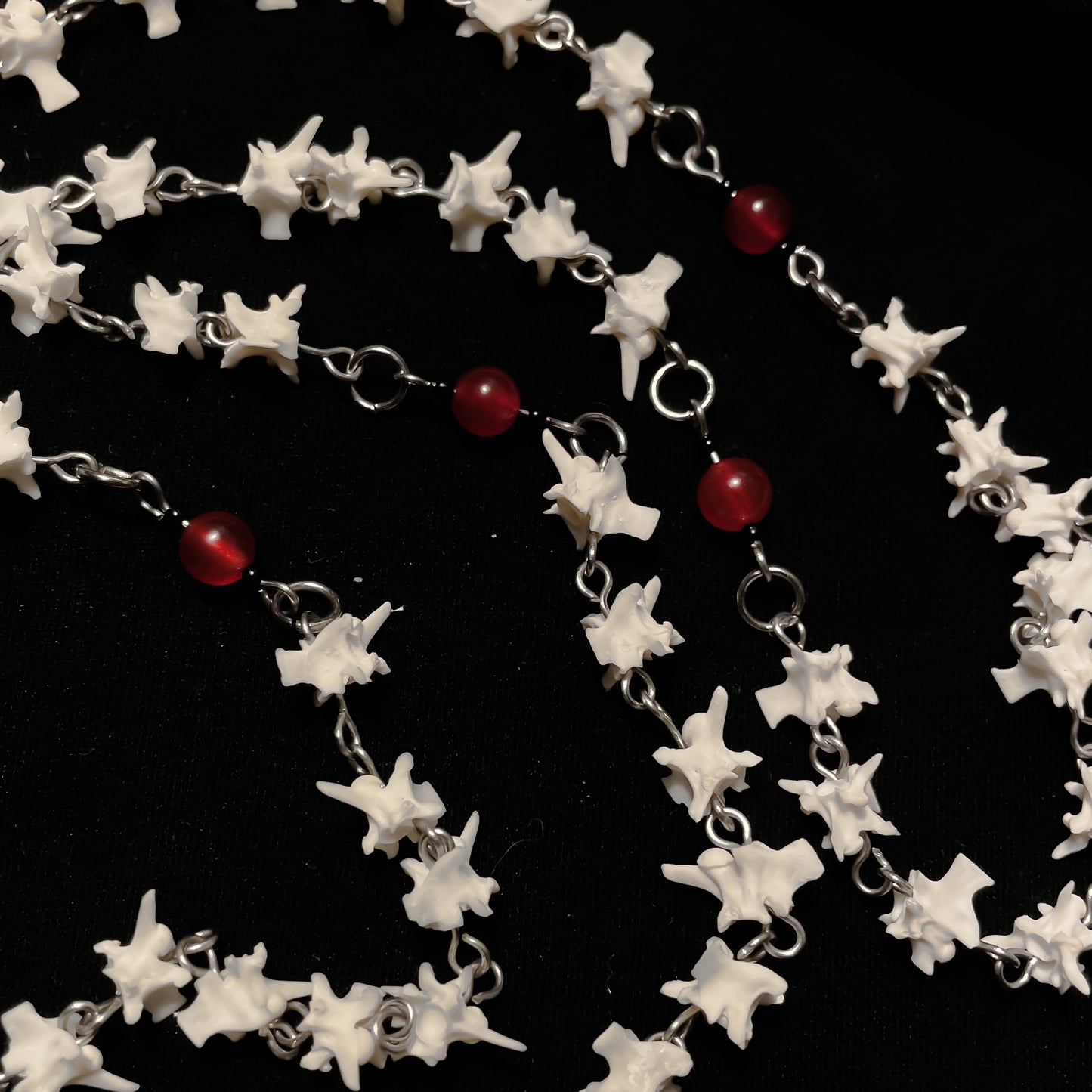 Bleeding heart bone rosary