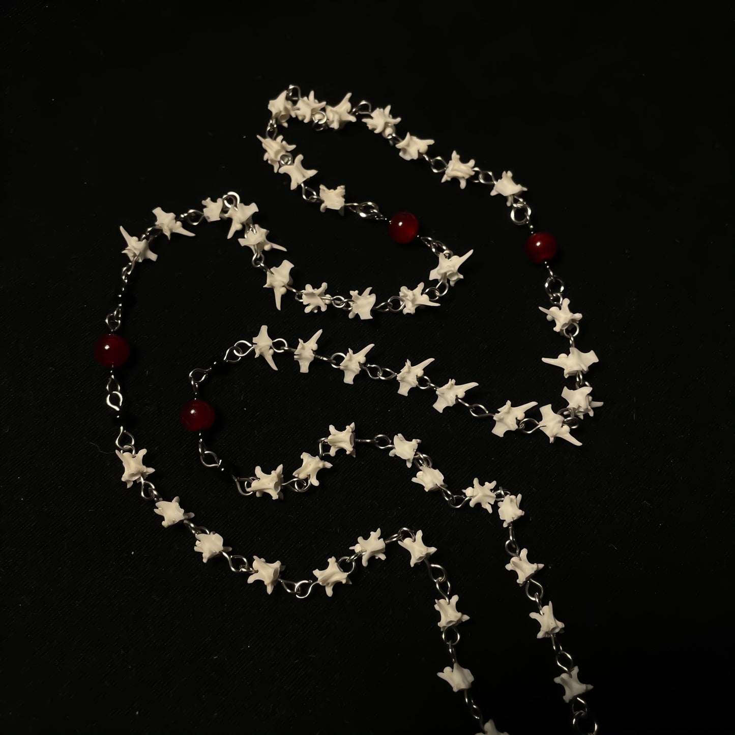 Bleeding heart bone rosary