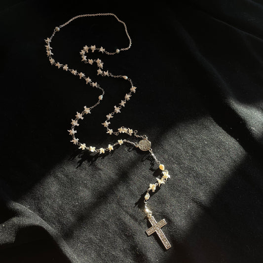 Bone rosary w/ relic