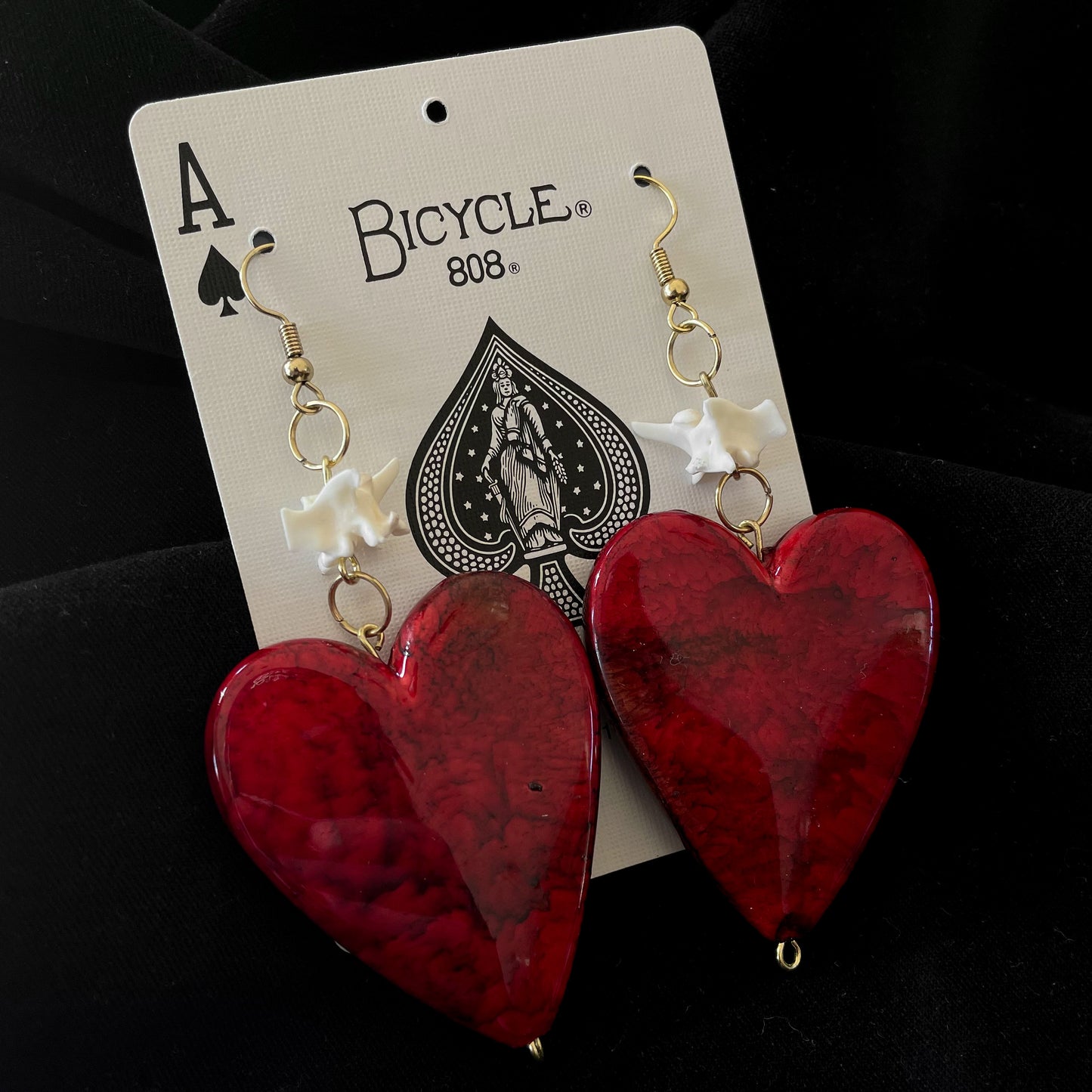 Heart earrings—gold