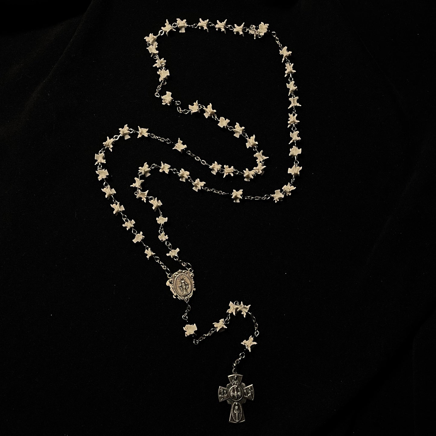 Bone rosary w/ vintage components